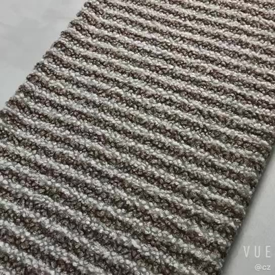 Il jacquard Brown Sherpa tosa il poliestere 100% del tessuto Teddy Bear Plush