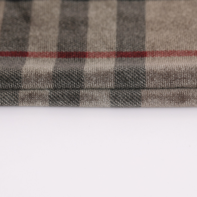 Il plaid di colore del caffè ha modellato il tessuto 240gsm del velluto per i pantaloni della tenda di Pillowslip