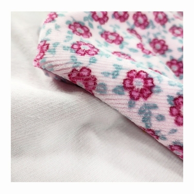Poliestere 100% del tessuto 310gsm del velluto del velluto del jacquard stampato fiore