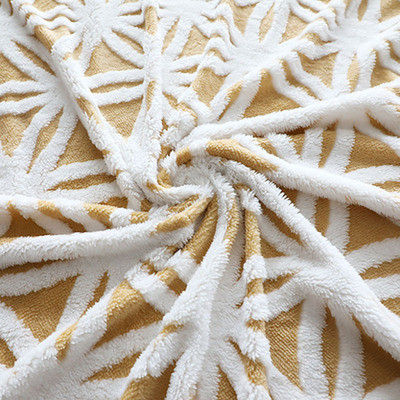 Jacquard Shu Velveteen Fabric 280gsm del girasole per la coperta domestica Pillowslip del tessuto