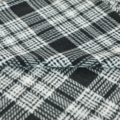 Plaid cationico 100% del tessuto del vello del poliestere il micro ha stampato polare per Sofa Pillowslip Blankets