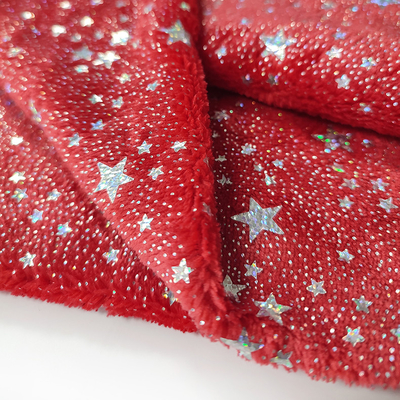 Tessuto generale di Toy Flannel Fleece Metallic Gold per poliestere che bronza liberamente