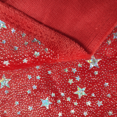 Tessuto generale di Toy Flannel Fleece Metallic Gold per poliestere che bronza liberamente