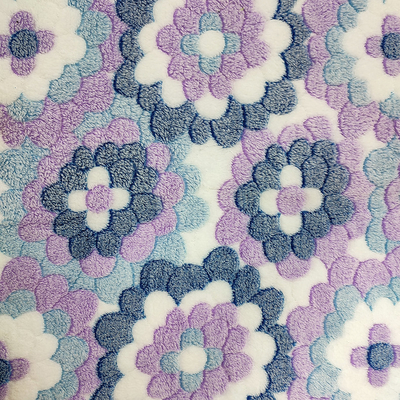 Tessuto generale del vello della flanella della lettiera fiori recisi di inverno stampati 280 GSM