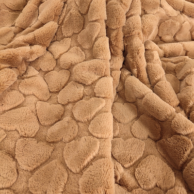 Il tessuto della pelliccia del Faux del poliestere 370 GSM Con affetto modella tosato per la coperta del cuscino