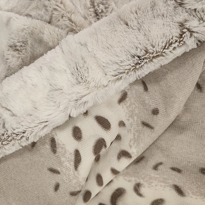 Falsificazione 100% della spazzola del Faux 370gsm della peluche del tessuto 8mm del vello di Pv del poliestere