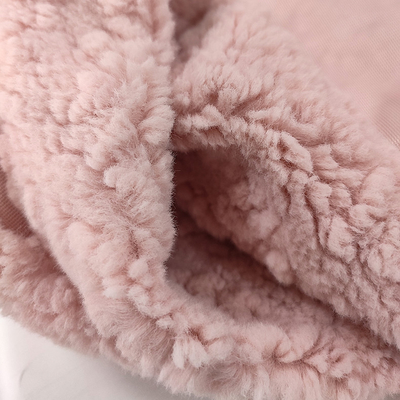 Tessuto rosa del vello di Sherpa del poliestere coperta spessa calda di inverno di 445 GSM