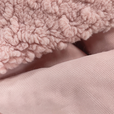 Tessuto rosa del vello di Sherpa del poliestere coperta spessa calda di inverno di 445 GSM