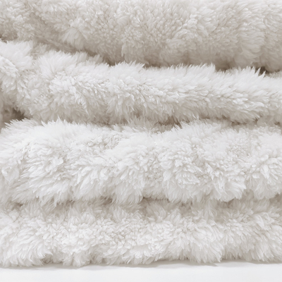 Peluche generale bianca Shu Velveteen Fabric 270 GSM Sherpa morbido per i pigiami di inverno