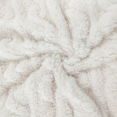 Peluche generale bianca Shu Velveteen Fabric 270 GSM Sherpa morbido per i pigiami di inverno