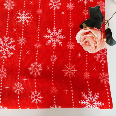 Poliestere stampato molle eccellente 100% di Coral Fabric 240GSM della flanella per uso di Natale