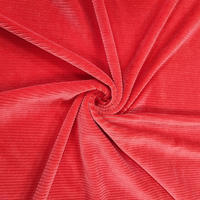 Tessuto in velluto a righe 90% poliestere 10% spandex velluto tinto in velluto