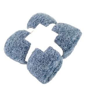 La pelle molle su ordinazione amichevole tricotta il tessuto stampato del vello di Sherpa del jacquard del poliestere riciclato 100%