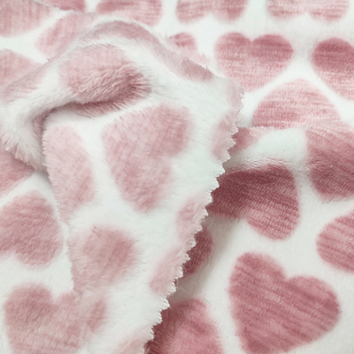Bruci il tessuto 300GSM del vello della flanella del poliestere per la coperta con il modello su ordinazione