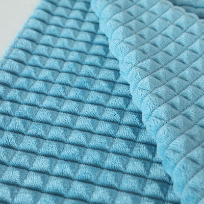 Il jacquard ha tosato colore solido laterale del tessuto del vello della flanella il singolo per Pillowslips Sofa Cover