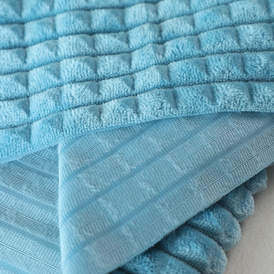 Il jacquard ha tosato colore solido laterale del tessuto del vello della flanella il singolo per Pillowslips Sofa Cover
