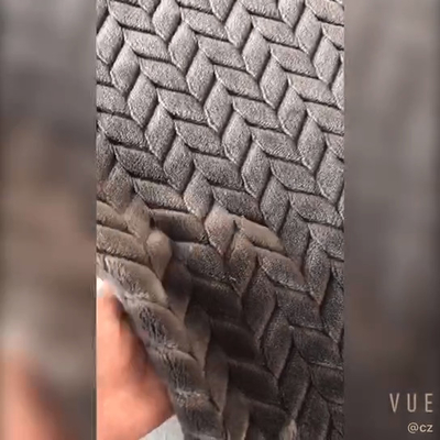 Tessuto molle 150D della flanella del jacquard 250gsm per la coperta calda