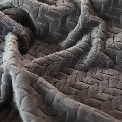 Tessuto molle 150D della flanella del jacquard 250gsm per la coperta calda