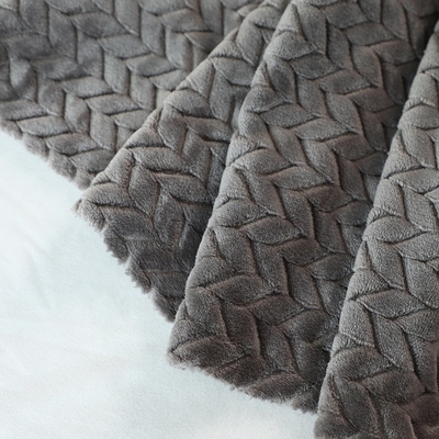 Tessuto molle 150D della flanella del jacquard 250gsm per la coperta calda