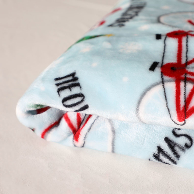 Tessuto stampato 300gsm del vello della flanella di Natale per tappezzeria Toy Blankets