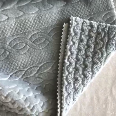 200gsm tricottato impresso delicatamente ricoprire tessuti 58" 60"