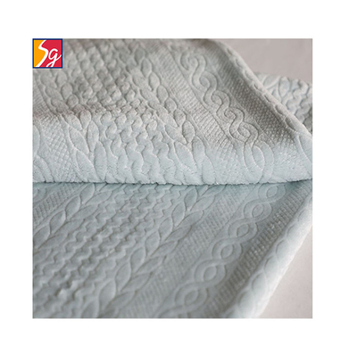 200gsm tricottato impresso delicatamente ricoprire tessuti 58" 60"