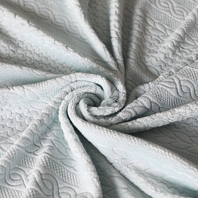 200gsm tricottato impresso delicatamente ricoprire tessuti 58" 60"