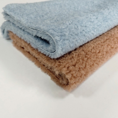 tessuto del vello di sherpa del poliestere 390gsm