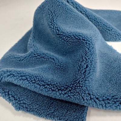 Tessuto 490gsm del vello di Sherpa del poliestere di colore solido per la borsa di Pillowslip
