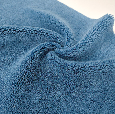 Tessuto 490gsm del vello di Sherpa del poliestere di colore solido per la borsa di Pillowslip