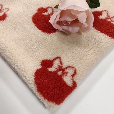 Jacquard tinto filato 100% del tessuto di Sherpa del poliestere 650gsm 288F