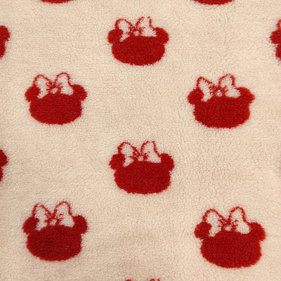 Jacquard tinto filato 100% del tessuto di Sherpa del poliestere 650gsm 288F