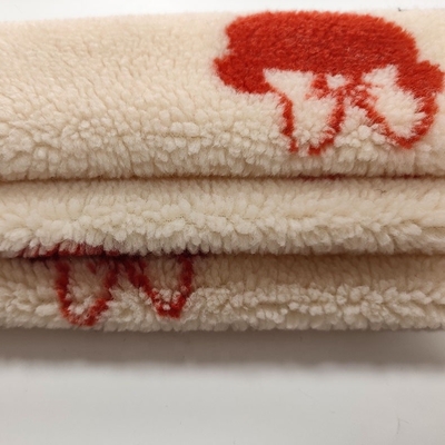 Jacquard tinto filato 100% del tessuto di Sherpa del poliestere 650gsm 288F