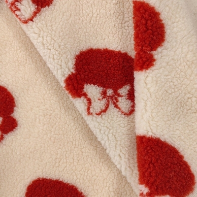 Jacquard tinto filato 100% del tessuto di Sherpa del poliestere 650gsm 288F
