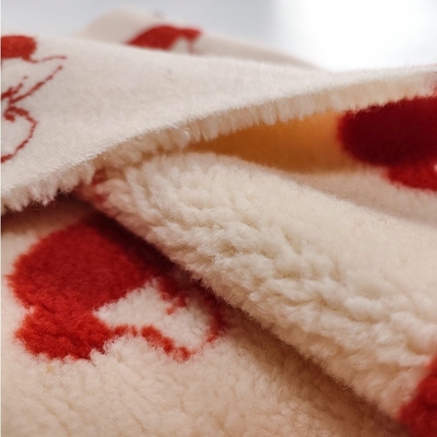 Jacquard tinto filato 100% del tessuto di Sherpa del poliestere 650gsm 288F