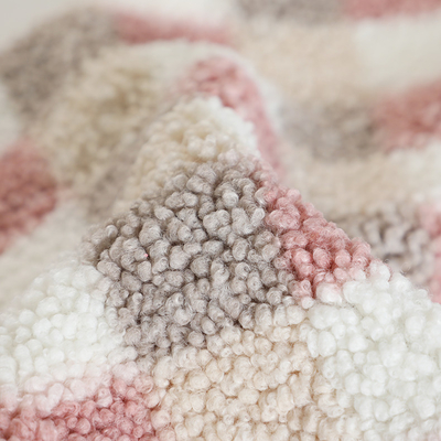Sherpa stampato plaid tosa il tessuto 300gsm per la borsa di Hometextile della tappezzeria