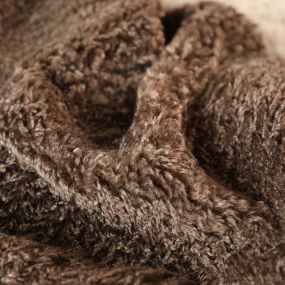 Il Faux Sherpa di colore solido tosa il cappotto all'aperto di Teddy Bear 300gsm del tessuto caldo