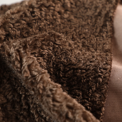 Il Faux Sherpa di colore solido tosa il cappotto all'aperto di Teddy Bear 300gsm del tessuto caldo