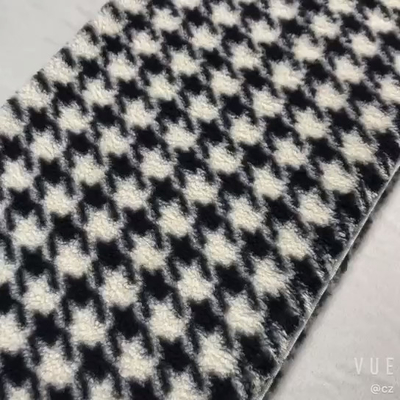 Sherpa modellato stampato tosa il tessuto 300gsm 150D per le coperte
