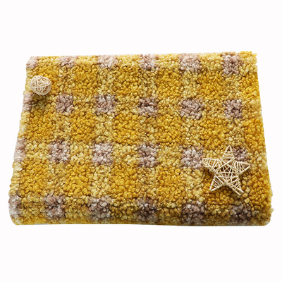 58" 60" tessuto di Sherpa del plaid di 150D 300gsm per Sofa Toys Pillowslip