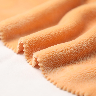 Peluche singola arancio solida di Shu Velveteen Fabric 150gsm del lato breve per Pillowslip Sofa Cover