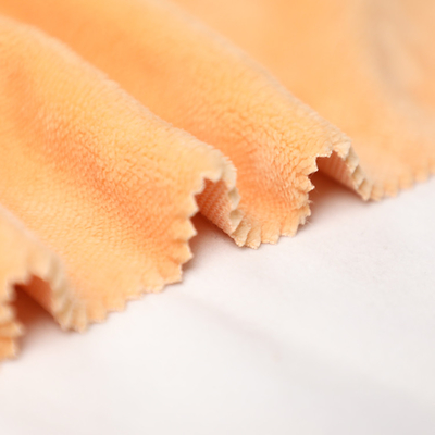 Peluche singola arancio solida di Shu Velveteen Fabric 150gsm del lato breve per Pillowslip Sofa Cover