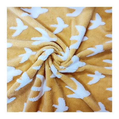 Jacquard Shu Velveteen Fabric 300gsm per il tessuto 100% del vello della peluche del poliestere di Sofa Cover del cappotto