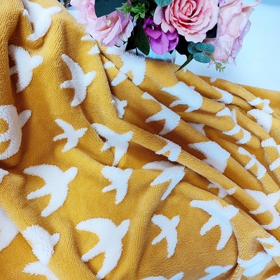 Jacquard Shu Velveteen Fabric 300gsm per il tessuto 100% del vello della peluche del poliestere di Sofa Cover del cappotto