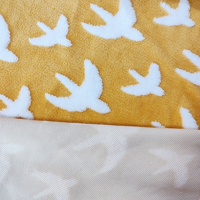 Jacquard Shu Velveteen Fabric 300gsm per il tessuto 100% del vello della peluche del poliestere di Sofa Cover del cappotto