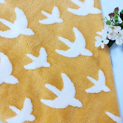 Jacquard Shu Velveteen Fabric 300gsm per il tessuto 100% del vello della peluche del poliestere di Sofa Cover del cappotto