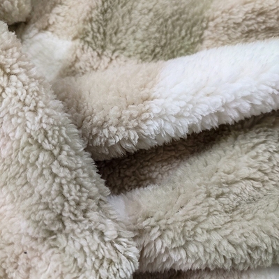Poliestere 100% di Shu Velveteen Fabric stampato plaid 280gsm