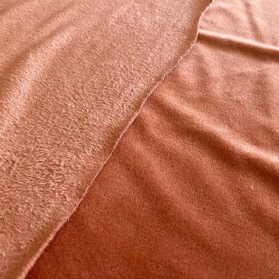 Tessuto molle eccellente Coral Red Double Side di colore solido del poliestere dell'elastam