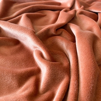 Tessuto molle eccellente Coral Red Double Side di colore solido del poliestere dell'elastam