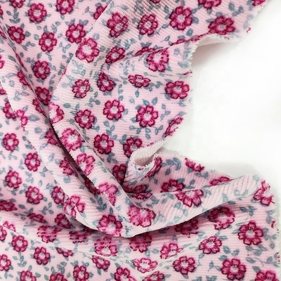 Poliestere 100% del tessuto 310gsm del velluto del velluto del jacquard stampato fiore